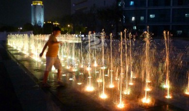 台州商务区中央公园音乐旱喷广场