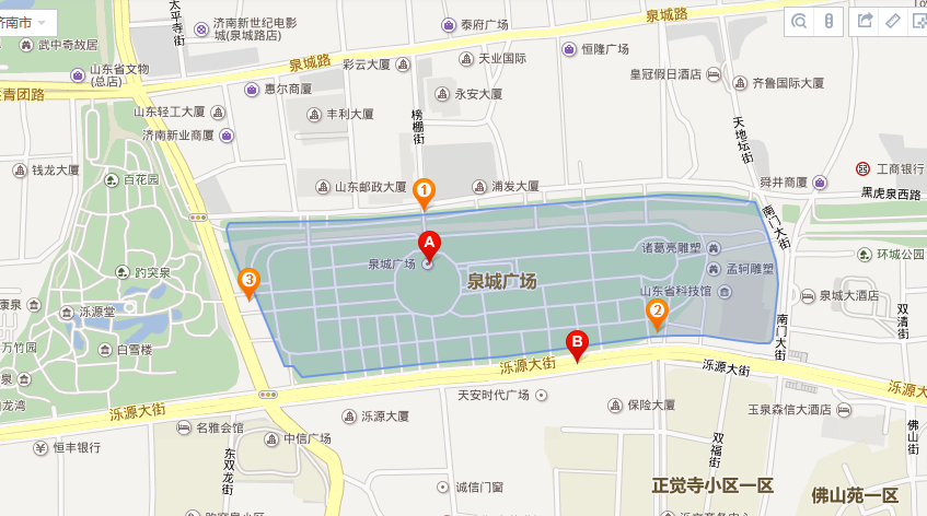 泉城广场地图
